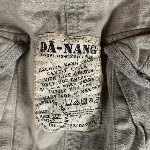 Da-Nang Pants Women's Small Olive Green Floral Embroidery Mid-Rise Straight 9700 - Picture 12 of 16